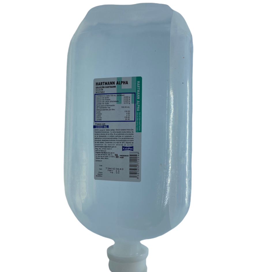 HARTMANN ALPHA Sol. Iny. Frasco 1000 ML.